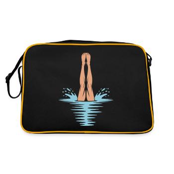 Diving diving board - Retro Bag - black/gold - Back