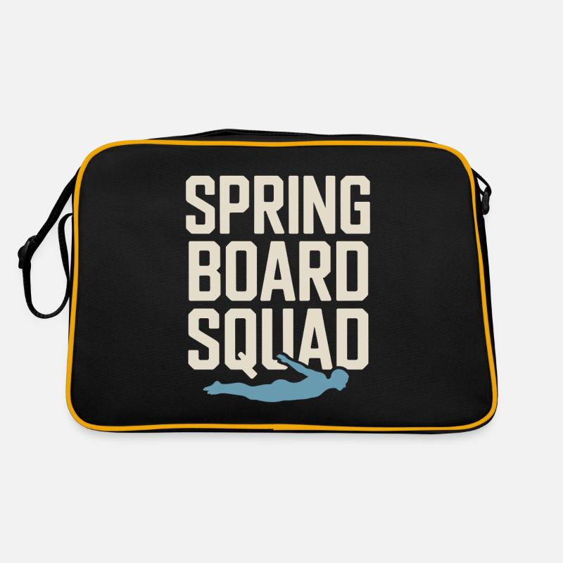 Kunstspringen Turmspringer Sprungbrett Retro Tasche
