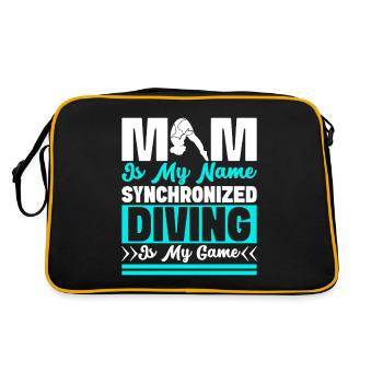 Kunstspringen Turmspringer Sprungbrett - Retro Tasche - Schwarz/Gold - Hinten