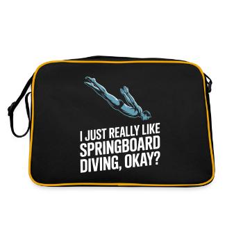 Diving diving board - Retro Bag - black/gold - Back