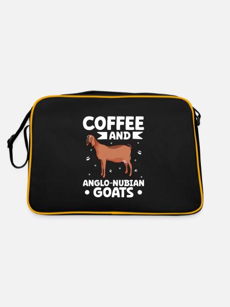Coffee and Anglo-Nubian goat - Retro Bag - black/gold - Back
