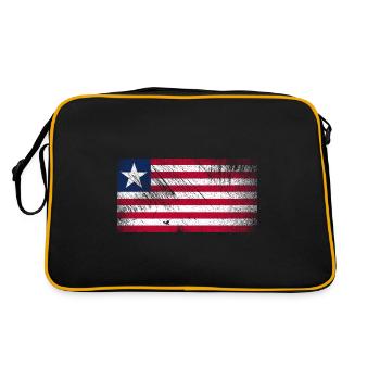 Drapeau du Libéria - Grunge Vintage - Sac Retro - noir/or - Dos