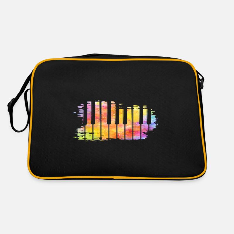 Colorfol Piano Art Music Keys Keyboard Retro Bag
