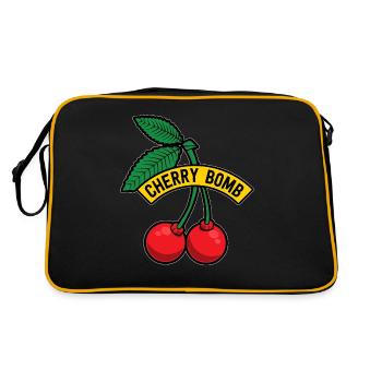 Fruit Sweet Cherry Fruit Gift Bomb - Retro Bag - black/gold - Back