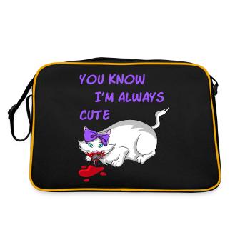 VOUS SAVEZ QUE JE SUIS TOUJOURS MIGNON - Sac Retro - noir/or - Dos