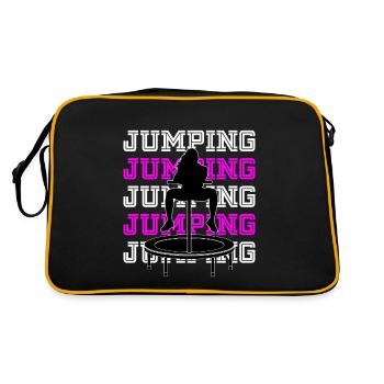 Jumping trampoline Fitness Sport à la mode - Sac Retro - noir/or - Dos