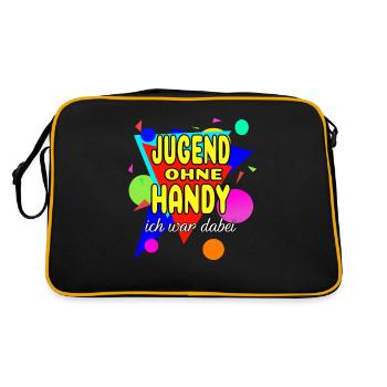Jugend Ohne Handy - Ich War Dabei - Retro Tasche - Schwarz/Gold - Hinten