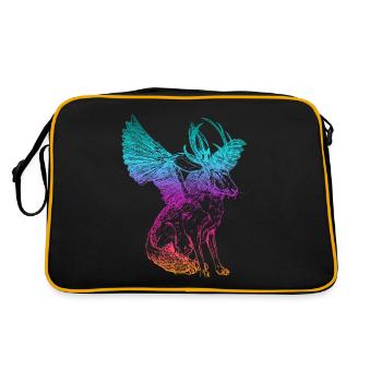 WOLPERTINGER - Retro Bag - black/gold - Back