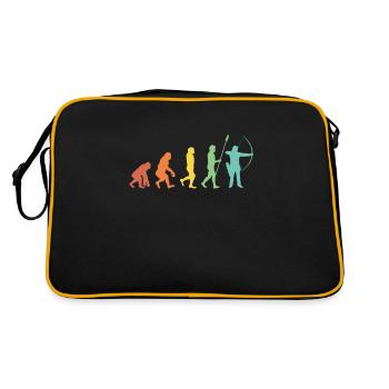 Evolution Bogenschießen Bogenschütze Pfeil Bogen - Retro Tasche - Schwarz/Gold - Hinten