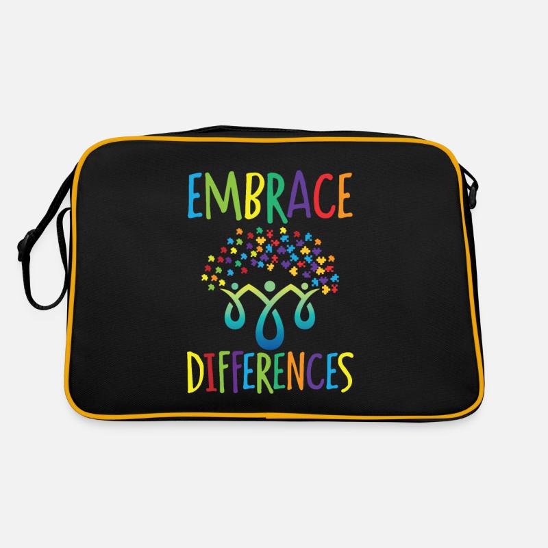 Embrace differences Autisme Handicap Compréhension Sac Retro