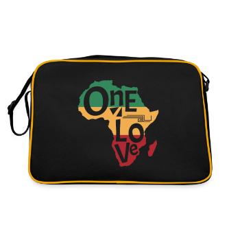 One love Reggae Music Africa Rasta Reggae Music - Retro Bag - black/gold - Back