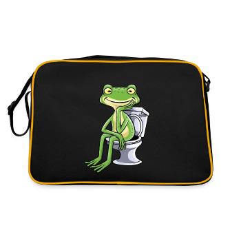 Grenouilles Toilettes Caca - Sac Retro - noir/or - Dos