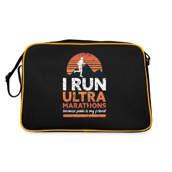 Marathon & Trail running, I run Ultra Marathons - Retro Bag - black/gold - Back