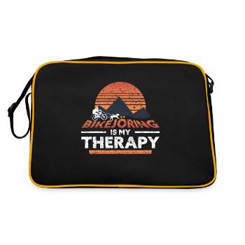 Bikejöring is my therapy, dog training - Retro Bag - black/gold - Back