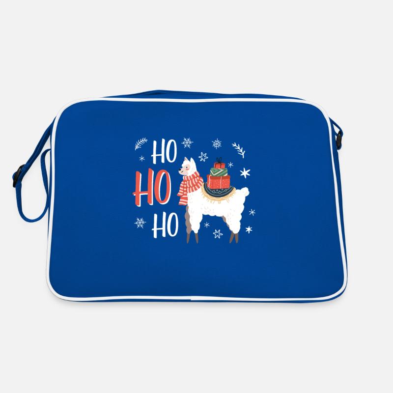 Lustiges Geschenk, Hohoho Lama Weihnachten Retro Tasche