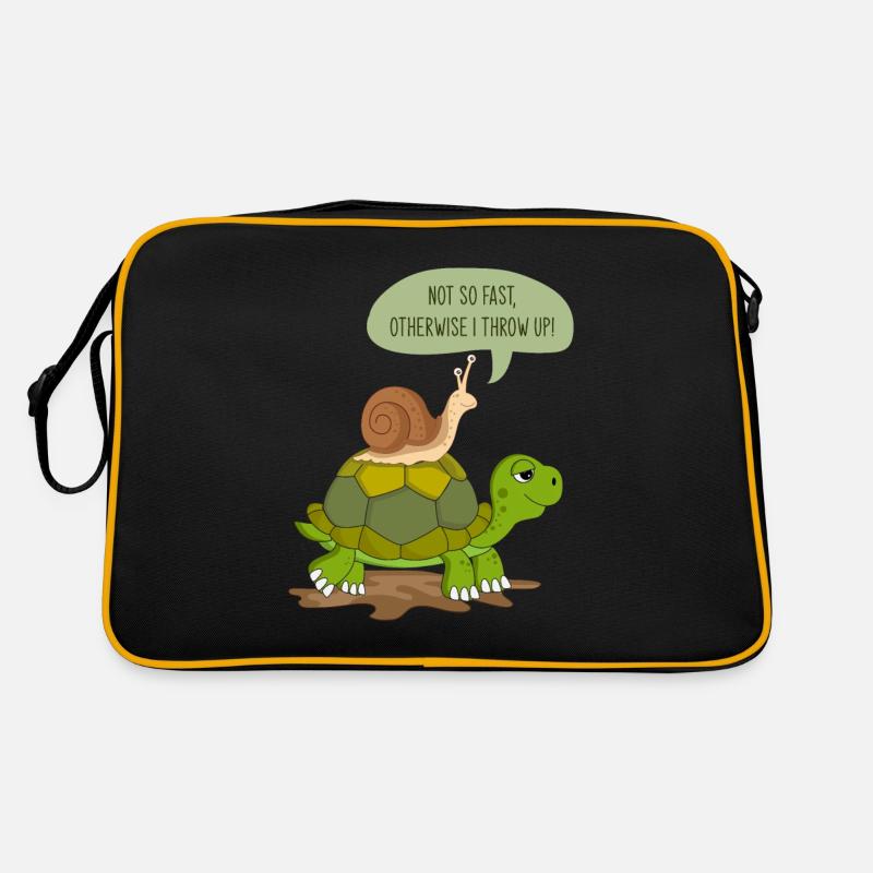 Snail & turtle as a gift great saying Retro Bag