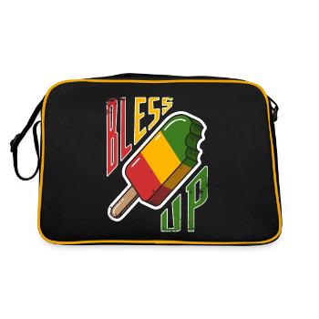 Bless Up, glace à la musique reggae jamaïcaine - Sac Retro - noir/or - Dos