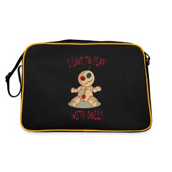 Hexerei Voodoo Puppe Zauberkraft mit Zauberpuppe - Retro Tasche - Schwarz/Gold - Hinten