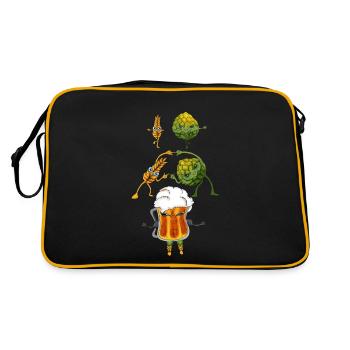 Craft hops wheat as a beer fusion dance - Retro Bag - black/gold - Back