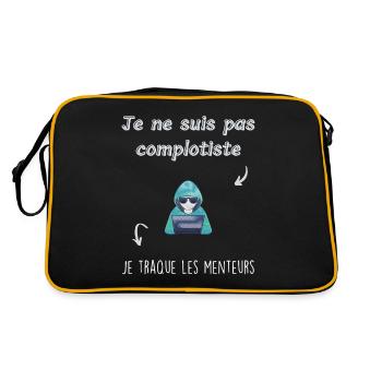Je ne suis pas complotiste - Sac Retro - noir/or - Dos