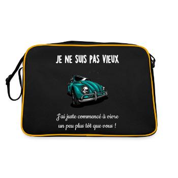 Je ne suis pas vieux 3 - Sac Retro - noir/or - Dos