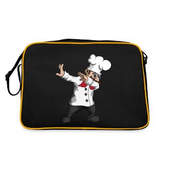 Drôle de chef de Dabbing dansent pizzaiolo chef cuisinier - Sac Retro - noir/or - Dos