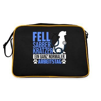 Amateur de chiens vétérinaire vétérinaire docteur chien profession - Sac Retro - noir/or - Dos