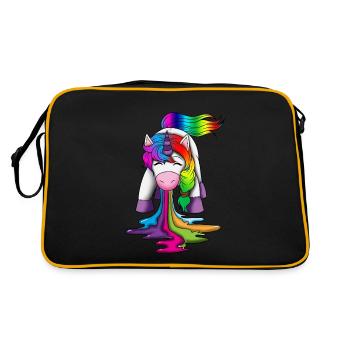 Licorne vomit créatures mythiques arc-en-ciel - Sac Retro - noir/or - Dos