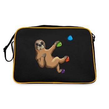 Climbing sloth climbing wall mountaineering boulder - Retro Bag - black/gold - Back