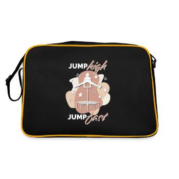 Jump high, jump fast, Jumping Fitness - Retro Bag - black/gold - Back