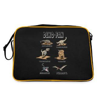 Dino amis dinosaures fans de tyrannosaure motif - Sac Retro - noir/or - Dos