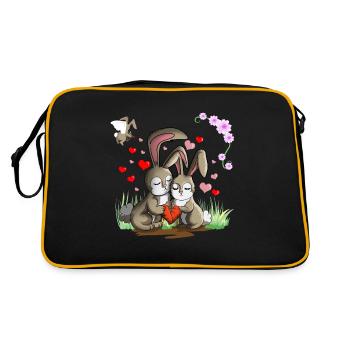 Lapins aime les lapins - Sac Retro - noir/or - Dos