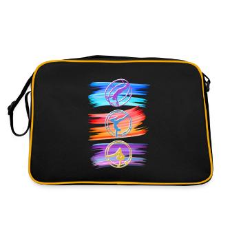 Roue du Rhône colorée avec gymnastique rhénane - Sac Retro - noir/or - Dos