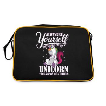 Sois toujours toi-même, ou sois une licorne Unicorn - Sac Retro - noir/or - Dos