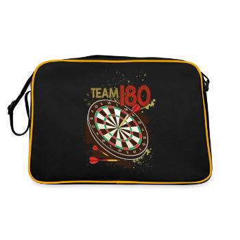 Équipe 180 Fléchettes Fléchettes Joueur de fléchettes - Sac Retro - noir/or - Dos