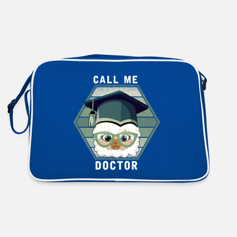 Doktor Abschluss PHD Lustiges Llama Alpaka Retro Tasche