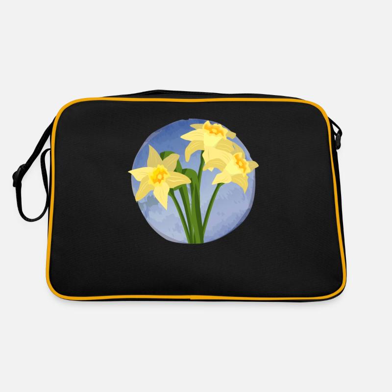 Jonquille Jardinier Jonquilles Fleur Art Sac Retro