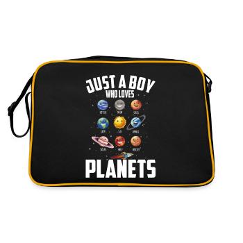 Sun Planet Planetary System Universe Cosmos - Retro Bag - black/gold - Back