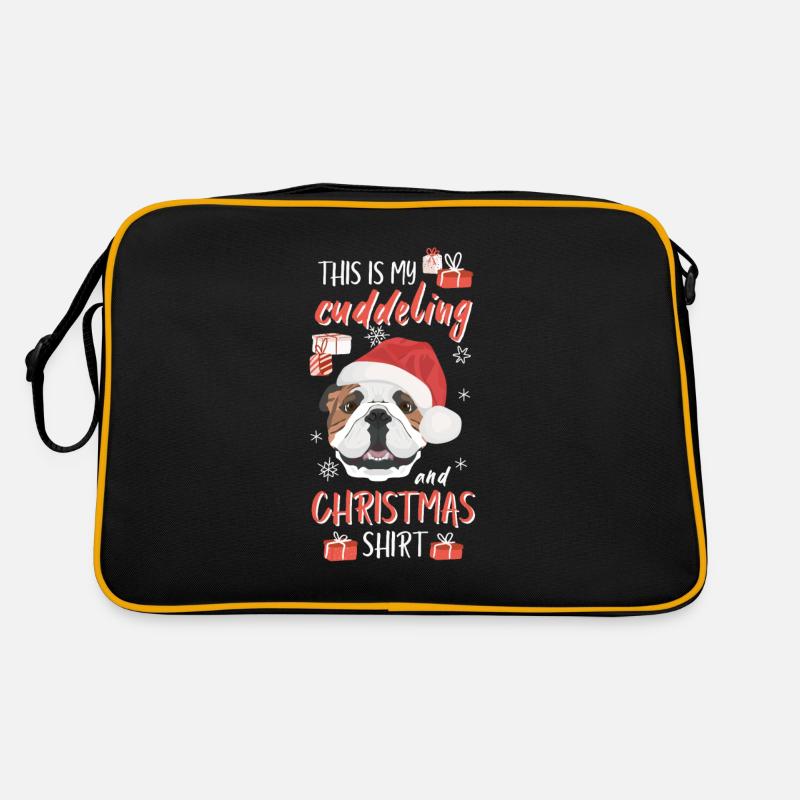Bouledogue anglais Noël Sac Retro