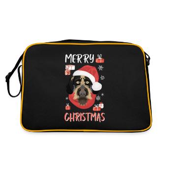 German Wirehair Christmas - Retro Bag - black/gold - Back
