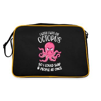 Octopus Octopus Ocean j’aimerais être une pieuvre - Sac Retro - noir/or - Dos
