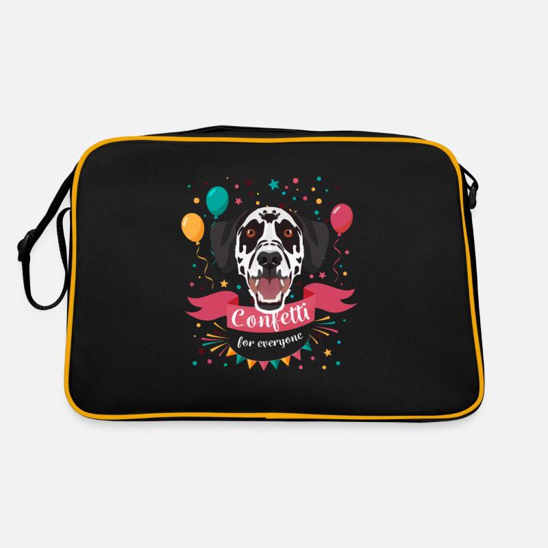 Dalmatiner Karneval Fasching - Retro Tasche - Schwarz/Gold