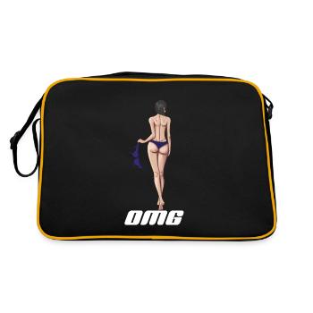 Femme OMG Nue Sexy Femme Nue Maillot de Bain - Sac Retro - noir/or - Dos