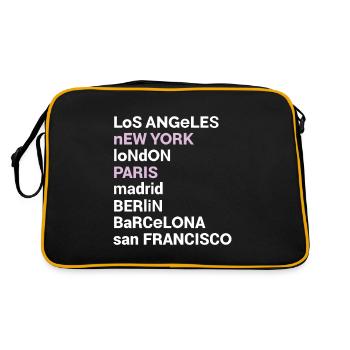City Love Los Angeles New York Londres Paris - Sac Retro - noir/or - Dos