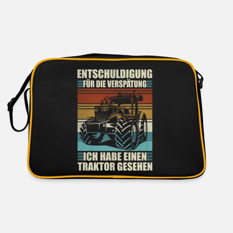 Traktor Junge Landwirt Traktor Fan Retro Tasche
