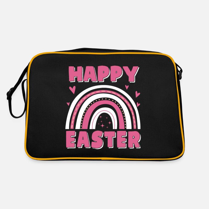 Cute Happy Easter Rainbow Retro Bag