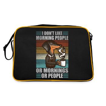 Teckel sarcastique Café Moody Wiener Dog - Sac Retro - noir/or - Dos