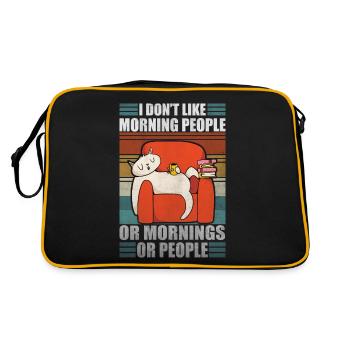 Café sarcastique cat Moody Lazy Kitty - Sac Retro - noir/or - Dos