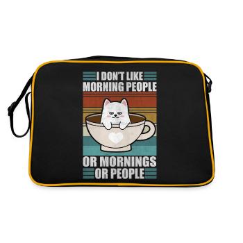 Sarcastique Kitty Moody Coffee Lazy Cat - Sac Retro - noir/or - Dos