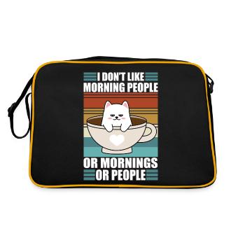 Sarcastique Kitty Coffee Moody Lazy Cat - Sac Retro - noir/or - Dos